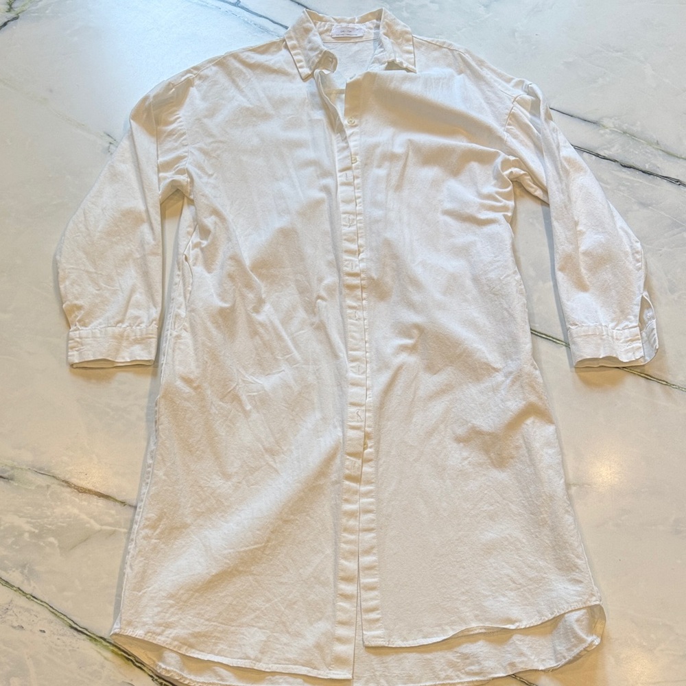 OAK + FORT White Casual Button Down Shirt